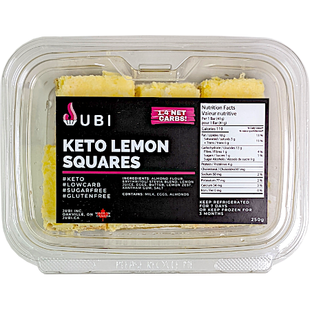 Keto Friendly, Gluten Free Lemon Squares